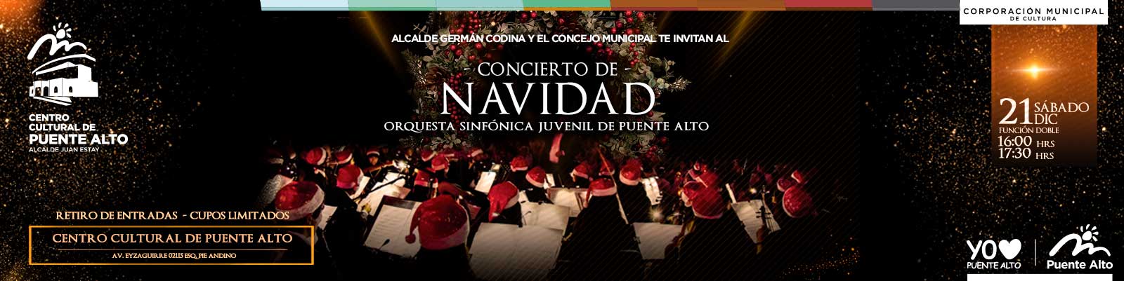No te pierdas el Concierto de Navidad de la Orquesta Sinfónica Juvenil de Puente Alto.